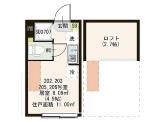 ハーモニーテラス和泉?【2階】の間取り