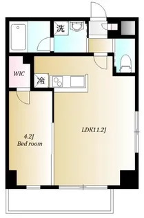 ペイザージュ本町【4階】の間取り