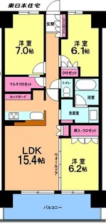 ガーデンゲート千葉NT中央【8階】の間取り