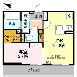アザレア B【2階】の間取り