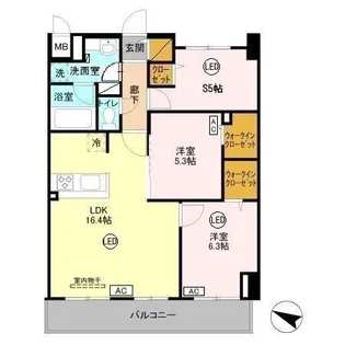 GRAN COURT YONO【6階】の間取り