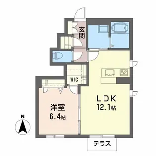 プランドール南中央B棟【1階】の間取り