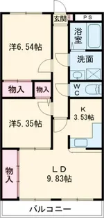 オーブドゥ長山【2階】の間取り