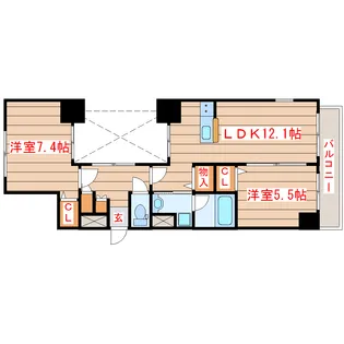 アーカス良覚院【7階】の間取り