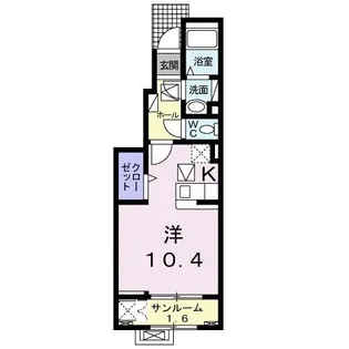 ブライトヒルズB【1階】の間取り