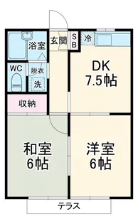 フォンテーヌD【1階】の間取り