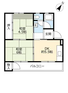 UR岩倉【3階】の間取り