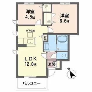 メゾン・フローラ A棟【1階】の間取り