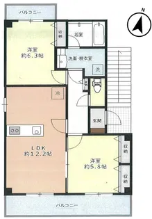 サンモール【3階】の間取り