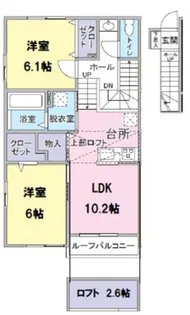 FRESCA弥生台B棟【2階】の間取り
