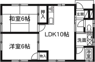 ハイツAB【1階】の間取り