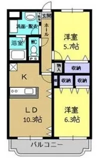栃木県宇都宮市東今泉1【マンション】の間取り