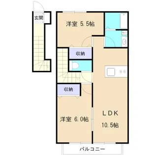 プランドール八王子【2階】の間取り