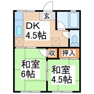 ハイツ万石【2階】の間取り
