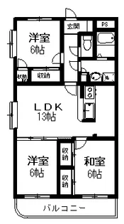 リサイアW【2階】の間取り