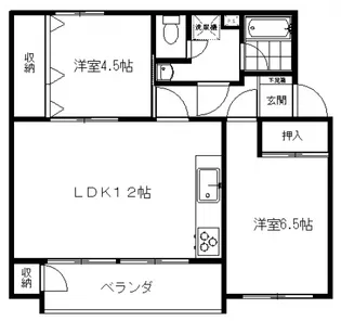 西三田団地6街区2号棟【5階】の間取り