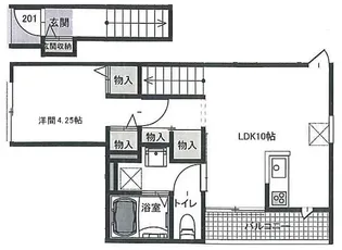 レフィナード三鷹【2階】の間取り