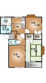 エクセルドーメキ【2階】の間取り