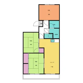 サンハイツ陽明【2階】の間取り