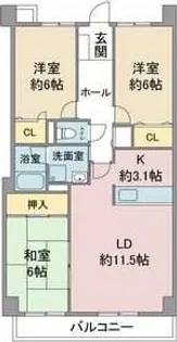 愛知県名古屋市守山区森孝3【マンション】の間取り