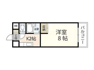 カーサ幸【4階】の間取り