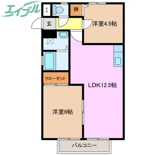 杉村ハイツ【2階】の間取り