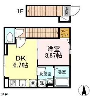 東京都足立区古千谷本町2【アパート】の間取り