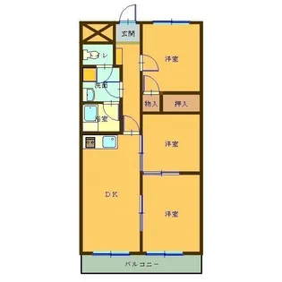 パークサイド鈴鹿【3階】の間取り