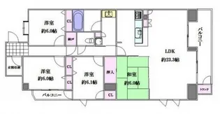 フローレンス上幟町グランドアーク弐番館【14階】の間取り