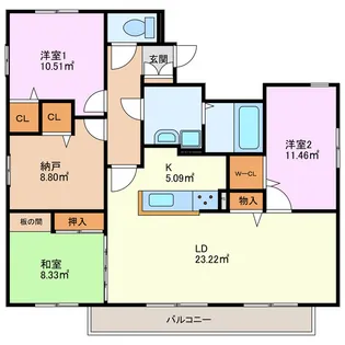as oneV【3階】の間取り