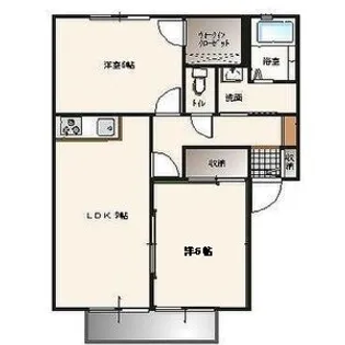 サンシャトレB【1階】の間取り