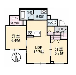 ベレオ昭和 B棟【2階】の間取り