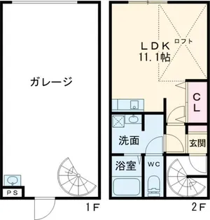 相生町ガレージAPの間取り
