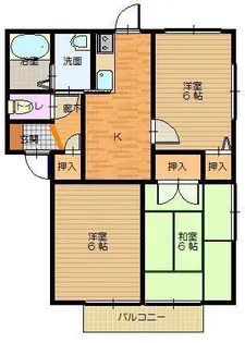 ラフォーレイハラII【1階】の間取り