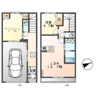 G・シエルクレール【2階】の間取り