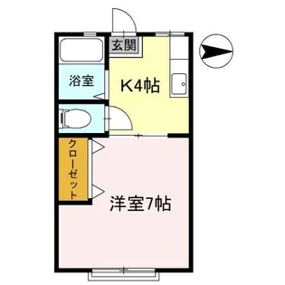 サンタヒルズ御幸本町 2号棟【1階】の間取り