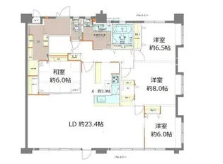 エマーレ南浦和【6階】の間取り