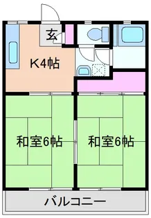 西田ハイツ【2階】の間取り