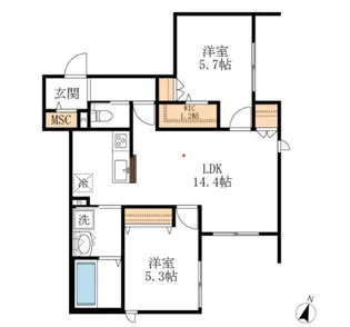 MAISON NOBEL Bessho【1階】の間取り