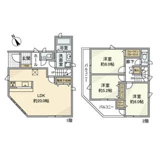 東京都足立区六木1【一戸建】の間取り