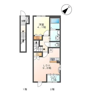 カーサ・グレイス【2階】の間取り