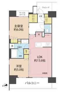 ジオ四谷荒木町【12階】の間取り