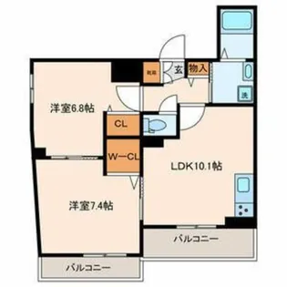 東京都中野区上高田4【マンション】の間取り