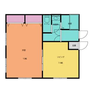 倉田山ハイツ【2階】の間取り