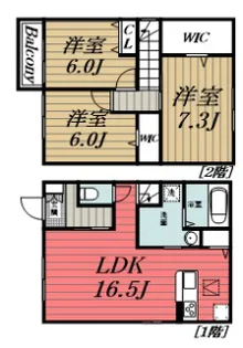 千葉県千葉市稲毛区山王町【一戸建】の間取り