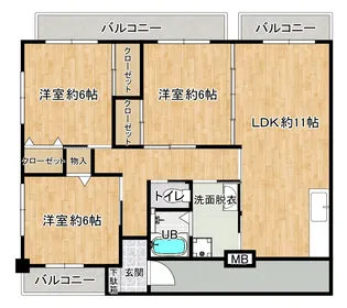 シャルマン永昌東【8階】の間取り