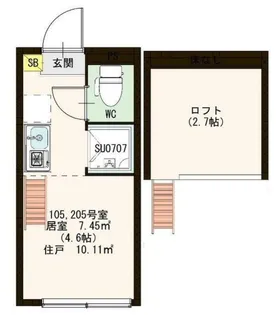 Grandeur新中野(グランドゥール新中野)【1階】の間取り