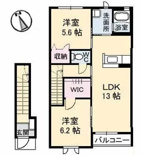 サンヒルズ(中野東)【2階】の間取り