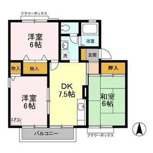 カサベルデ C【1階】の間取り