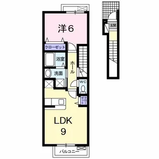 徳島県徳島市八万町法花谷【アパート】の間取り